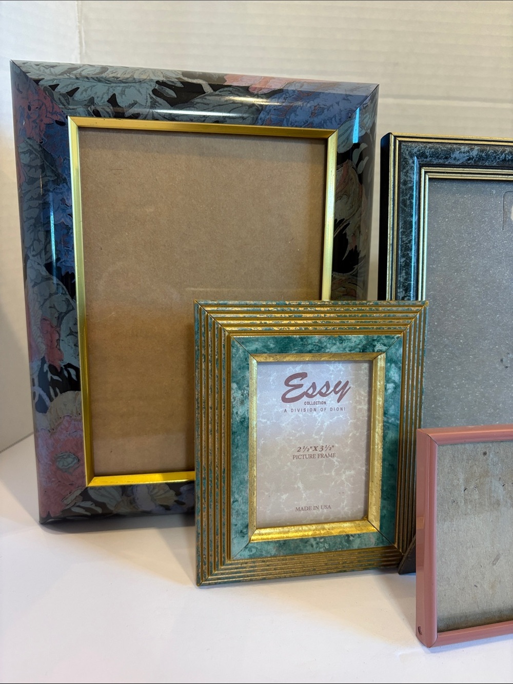 Assorted Multi-Color VTG Decorative Picture Frames - Set of 4